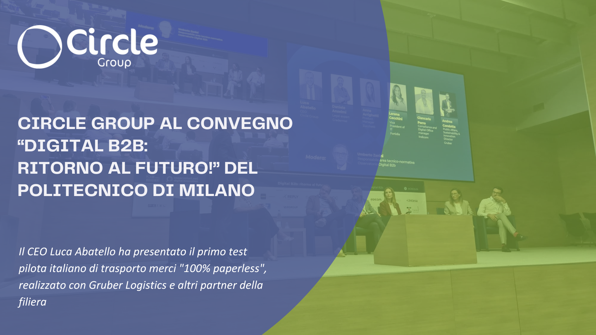 CIRCLE GROUP AL CONVEGNO “DIGITAL B2B: RITORNO AL FUTURO!” DEL POLITECNICO DI MILANO
