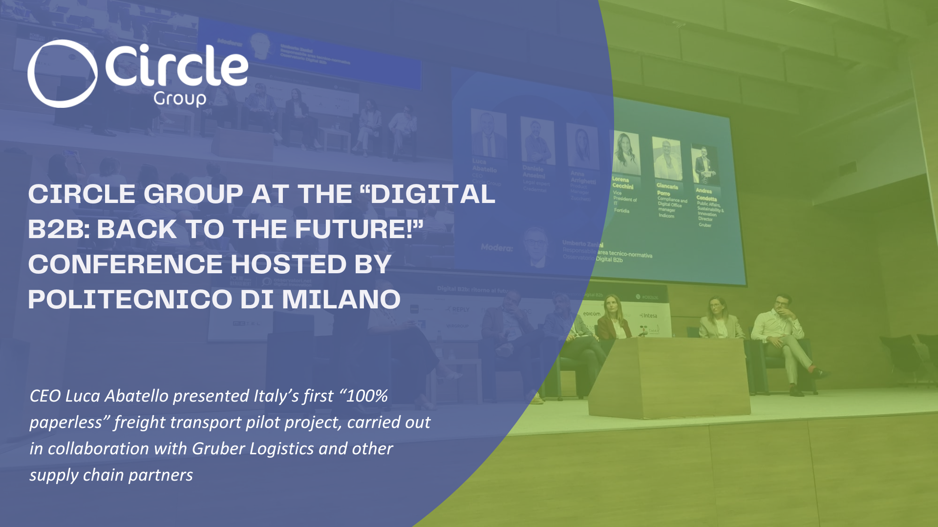 CIRCLE GROUP AT THE “DIGITAL B2B: BACK TO THE FUTURE!” CONFERENCE HOSTED BY POLITECNICO DI MILANO
