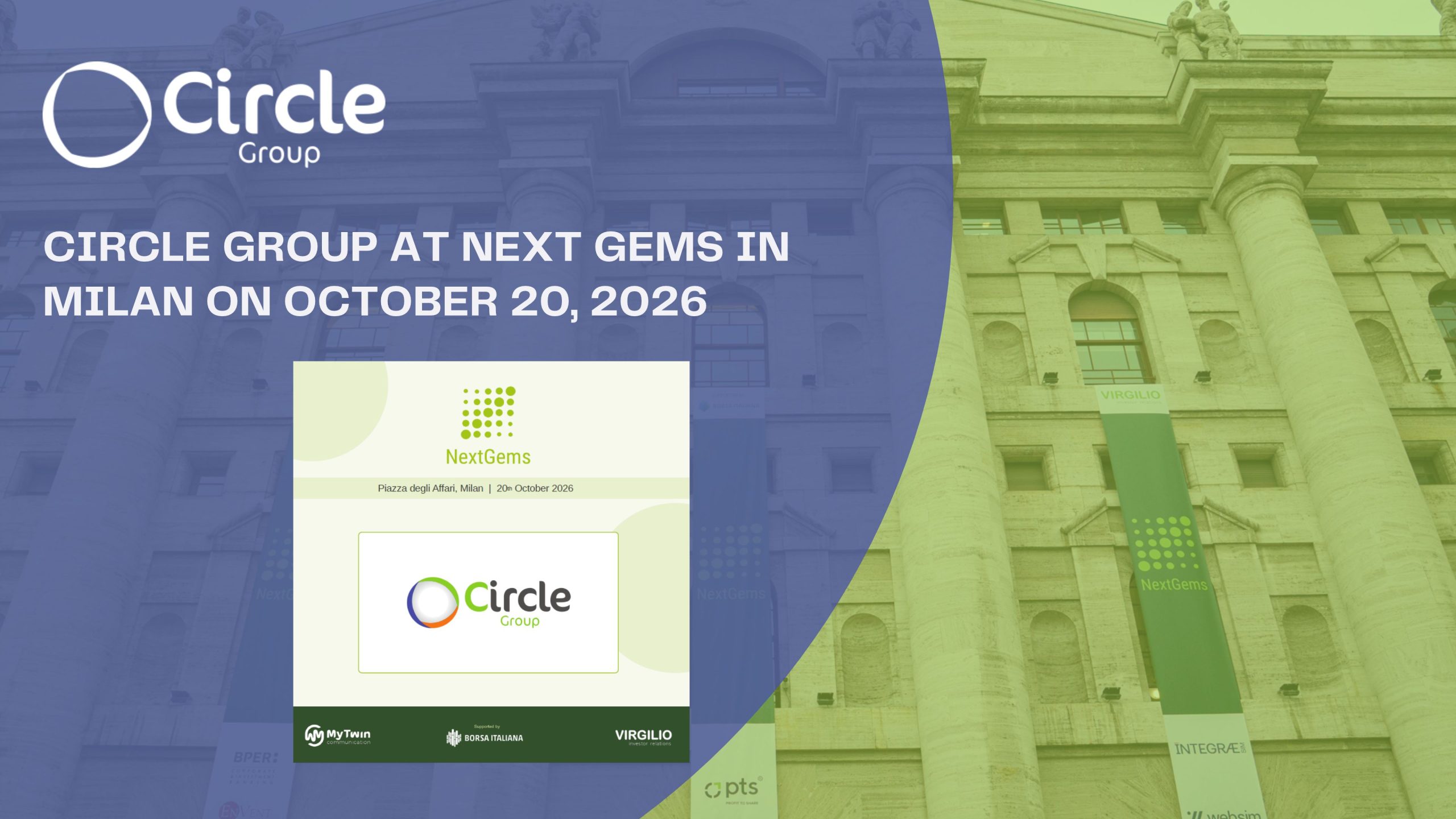CIRCLE GROUP AT NEXT GEMS IN MILAN ON OCTOBER 20, 2026